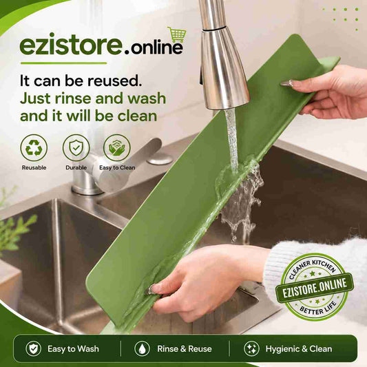 Kitchen Sink Splash Guard – Extra Wide Water Protection Ezi Store