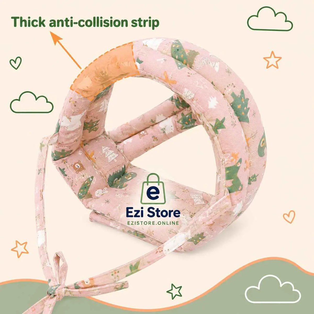 Baby Head Protection Helmet | Anti-Collision Safety Cap for Toddlers ezistore