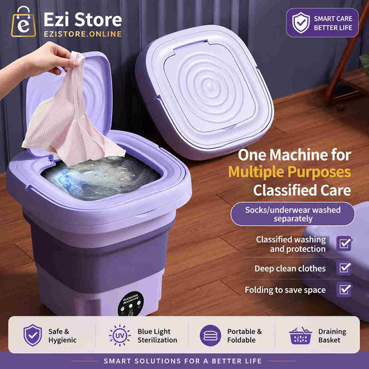 Mini Washing Machine - 2 in 1 Portable Washing Machine with Dryer
