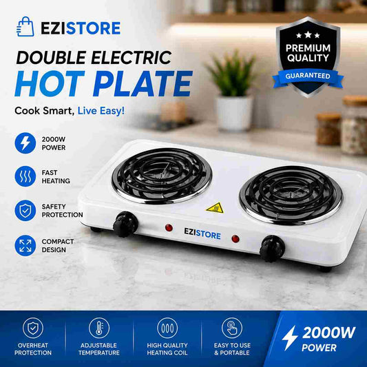 Premium Quality Electric RAF Double Stove 2 Burner Electric Hot Plate ezistore