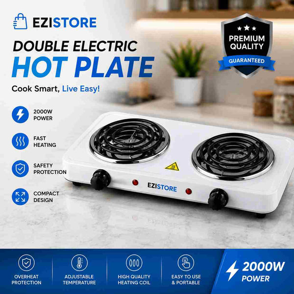 Premium Quality Electric RAF Double Stove 2 Burner Electric Hot Plate ezistore